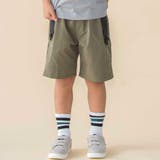 グリーン系 | 【速乾】配色フラップ水陸両用ハーフパンツ(95~150cm) | BeBe Petits Pois Vert