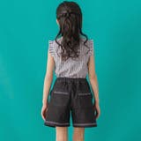 【店舗限定】裾ステッチリボンデニムショートパンツ(95~160cm) | BeBe Petits Pois Vert | 詳細画像3 