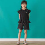 【店舗限定】裾ステッチリボンデニムショートパンツ(95~160cm) | BeBe Petits Pois Vert | 詳細画像4 