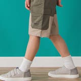 【店舗限定】バイカラーカーゴポケットハーフパンツ(95~150cm) | BeBe Petits Pois Vert | 詳細画像8 