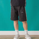 ブラック | 【店舗限定】【速乾】タフタサイドラインハーフパンツ(95~150cm) | BeBe Petits Pois Vert