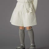 オフホワイト | 【店舗限定】【お揃い】キルトジャガード切り替えキュロットパンツ(95~160cm… | BeBe Petits Pois Vert