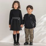 【店舗限定】【お揃い】チェックジャガード切り替えスカート(100~150cm) | BeBe Petits Pois Vert | 詳細画像3 