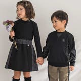 【店舗限定】【お揃い】チェックジャガード切り替えスカート(100~150cm) | BeBe Petits Pois Vert | 詳細画像4 