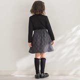 【店舗限定】【お揃い】チェックジャガード切り替えスカート(100~150cm) | BeBe Petits Pois Vert | 詳細画像6 