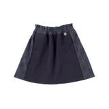 【店舗限定】【お揃い】チェックジャガード切り替えスカート(100~150cm) | BeBe Petits Pois Vert | 詳細画像9 