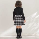 【店舗限定】【お揃い】センタータックチェックスカート(95~150cm) | BeBe Petits Pois Vert | 詳細画像4 