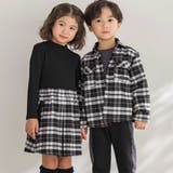 【店舗限定】【お揃い】センタータックチェックスカート(95~150cm) | BeBe Petits Pois Vert | 詳細画像5 