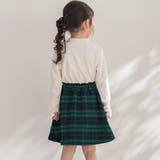 【店舗限定】【お揃い】センタータックチェックスカート(95~150cm) | BeBe Petits Pois Vert | 詳細画像9 