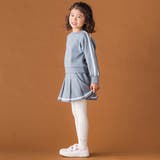 【店舗限定】【お揃い】レーステープポイントタックスカート(100~150cm) | BeBe Petits Pois Vert | 詳細画像3 