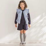 【店舗限定】リボンフリルタフタ中綿ベスト(95~150cm) | BeBe Petits Pois Vert | 詳細画像3