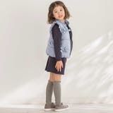 【店舗限定】リボンフリルタフタ中綿ベスト(95~150cm) | BeBe Petits Pois Vert | 詳細画像4