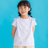 【店舗限定】肩リボンTシャツ(95~150cm) | BeBe Petits Pois Vert | 詳細画像1