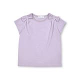 パープル | 【店舗限定】肩リボンTシャツ(95~150cm) | BeBe Petits Pois Vert