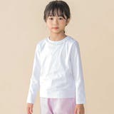 ホワイト | 天竺レースポイントロングTシャツ(95~150cm) | BeBe Petits Pois Vert