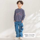 【店舗限定】飛行機発泡プリント天竺長袖Tシャツ(95~150cm) | BeBe Petits Pois Vert | 詳細画像5