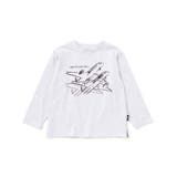 【店舗限定】飛行機発泡プリント天竺長袖Tシャツ(95~150cm) | BeBe Petits Pois Vert | 詳細画像7