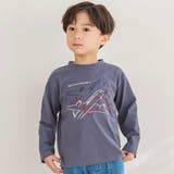 ブルー | 【店舗限定】飛行機発泡プリント天竺長袖Tシャツ(95~150cm) | BeBe Petits Pois Vert