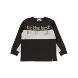 【店舗限定】フロッキープリント切り替え天竺長袖Tシャツ(95~150cm) | BeBe Petits Pois Vert | 詳細画像7