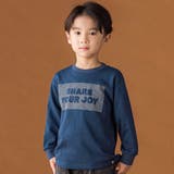 ブルー | 【店舗限定】天竺ポツポツプリント長袖Tシャツ(95~150cm) | BeBe Petits Pois Vert