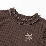 【店舗限定】メロウフリル立体リブ長袖Tシャツ(95~150cm) | BeBe Petits Pois Vert | 詳細画像7 