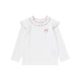 ホワイト | 【店舗限定】メロウフリル立体リブ長袖Tシャツ(95~150cm) | BeBe Petits Pois Vert
