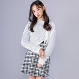 肩あきTシャツ&シャーリングトップセット | ZIDDY | 詳細画像7