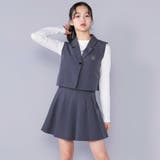 【 ニコ☆プチ 掲載 】ジレ＆ベーシックTシャツセット(130~160cm) | ZIDDY | 詳細画像4 