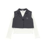 【 ニコ☆プチ 掲載 】ジレ＆ベーシックTシャツセット(130~160cm) | ZIDDY | 詳細画像8 