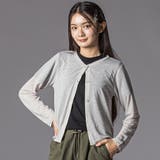 グレー | シアーカーディガン＆半袖ロゴTシャツ(130~160cm) | ZIDDY
