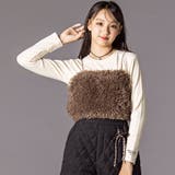 オフホワイト | ネックレス付きトップス＆ビスチェセット(130~160cm) | ZIDDY