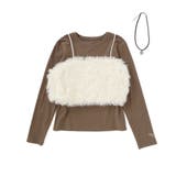 ブラウン | ネックレス付きトップス＆ビスチェセット(130~160cm) | ZIDDY