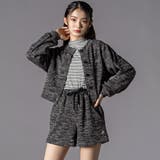 ブラック | メランジカーディガン＆ボトムセット(130~160cm) | ZIDDY