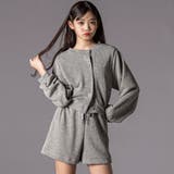 グレー | メランジカーディガン＆ボトムセット(130~160cm) | ZIDDY