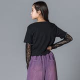 チュールレースアップTシャツセット(130~160cm) | ZIDDY | 詳細画像4 