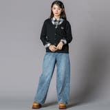 チェックシャツ×リブカーディガンセット(130~160cm) | ZIDDY | 詳細画像3 