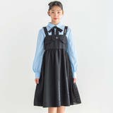 シフォンプリーツ切り替えジャンパースカート(130~160cm) | ZIDDY | 詳細画像4