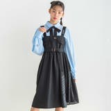 ブラック | シフォンプリーツ切り替えジャンパースカート(130~160cm) | ZIDDY