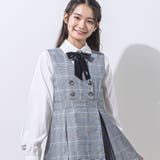 【 ニコ☆プチ 掲載 】グレンチェックジャンパースカート(130~160cm) | ZIDDY | 詳細画像5 