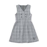【 ニコ☆プチ 掲載 】グレンチェックジャンパースカート(130~160cm) | ZIDDY | 詳細画像7 