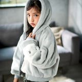 【 ニコ☆プチ 掲載 】ショート丈ファーブルゾン(130~160cm) | ZIDDY | 詳細画像4 