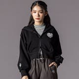 ブラック | ウエスタン短丈ジップアップパーカー(130~160cm) | ZIDDY