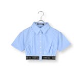 【 ニコ☆プチ 掲載 】裾ゴムクロップドシャツ(130~160cm) | ZIDDY | 詳細画像15 