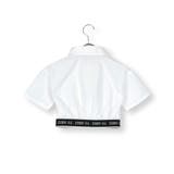 【 ニコ☆プチ 掲載 】裾ゴムクロップドシャツ(130~160cm) | ZIDDY | 詳細画像9 