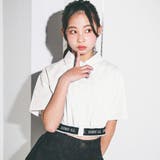 ホワイト | 【 ニコ☆プチ 掲載 】裾ゴムクロップドシャツ(130~160cm) | ZIDDY