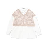 【 ニコ☆プチ 掲載 】ショートベストドッキング風シャツ(130~160cm) | ZIDDY | 詳細画像13 