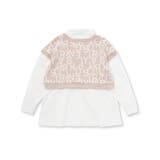 【 ニコ☆プチ 掲載 】ショートベストドッキング風シャツ(130~160cm) | ZIDDY | 詳細画像14 