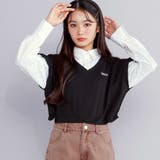 【 ニコ☆プチ 掲載 】ショートベストドッキング風シャツ(130~160cm) | ZIDDY | 詳細画像3 