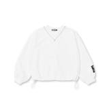 ホワイト | ネックレス付きキルトドロストプルオーバー(130~160cm) | ZIDDY