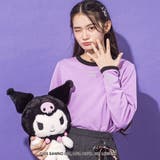 パープル | 【クロミ】刺しゅう配色リンガースウェット(130~160cm) | ZIDDY